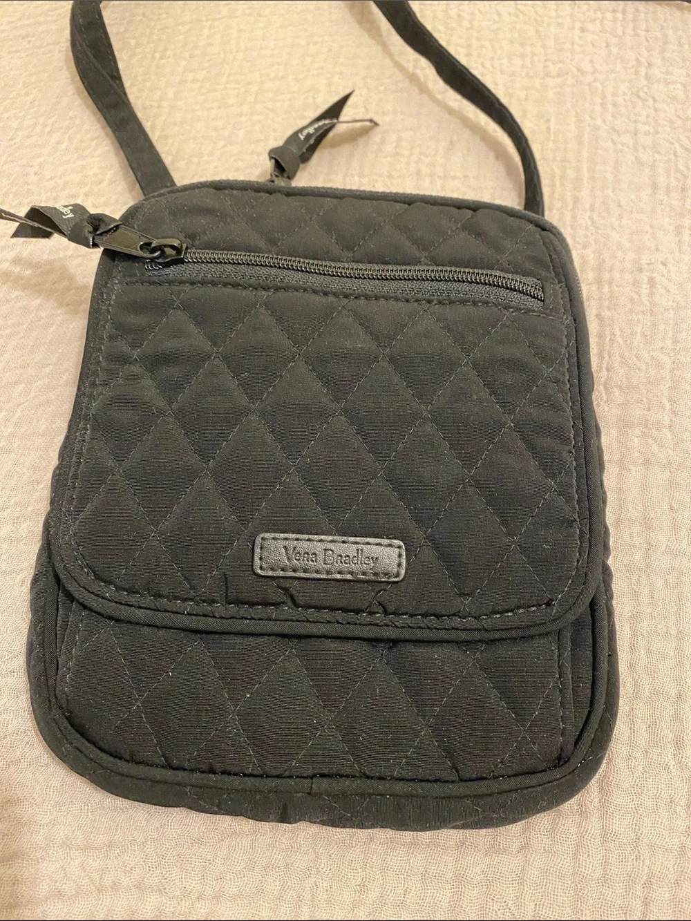 Vera Bradley Black Quilted Small Crossbody Bag